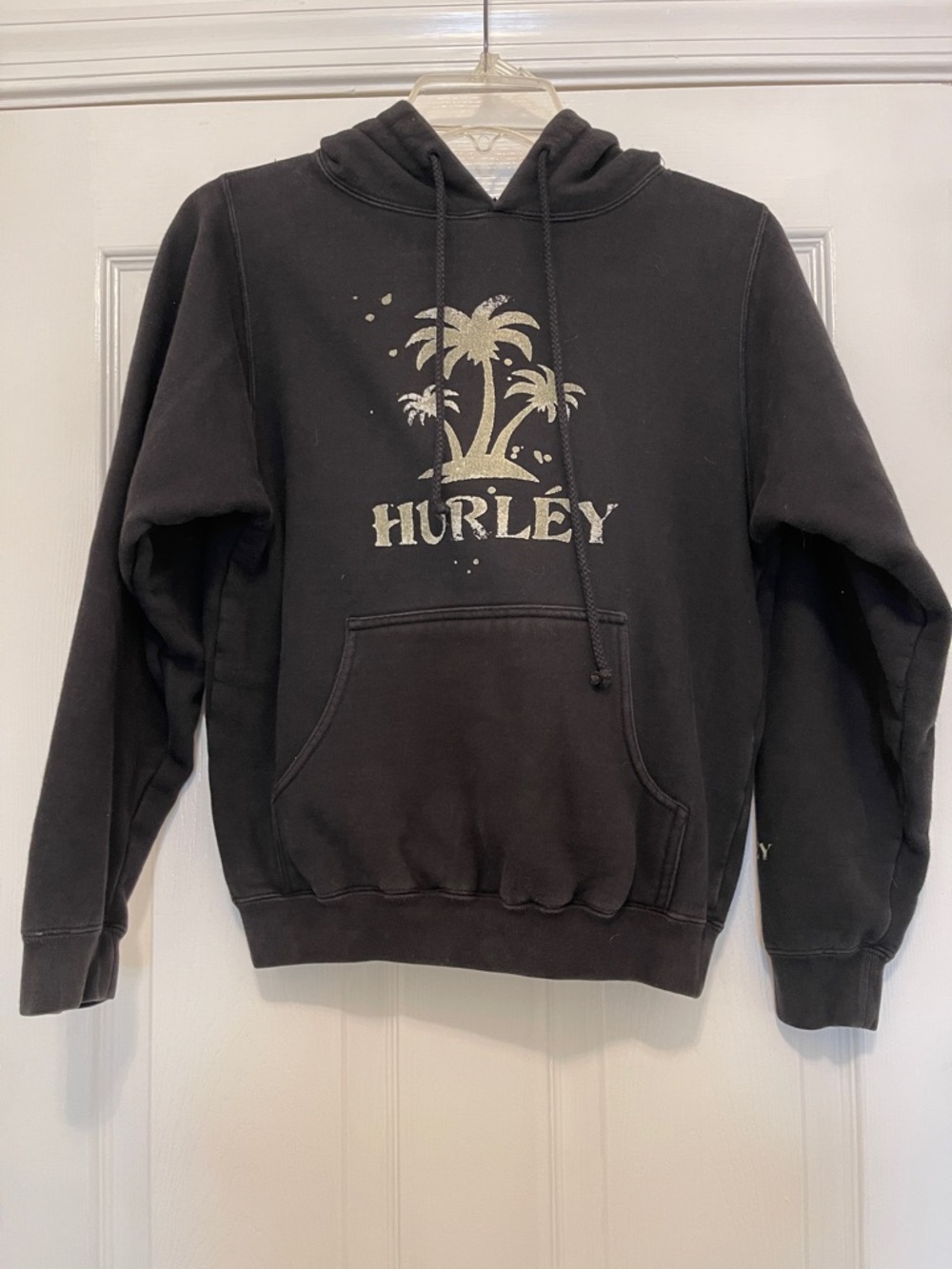 Hurley Black Hoodie with Palm Tree Logo